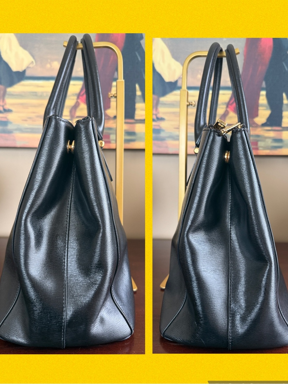 LAUREN Ralph Lauren 🖤NEWBURY🖤 DOUBLE ZIP LARGE TOTE BAG 🌟EUC🌟 - Picture 6 of 17